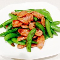 香肠炒甜豆(类似荷兰豆)的做法图解3