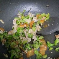 西兰花香菇虾仁的做法图解4