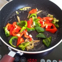 豆子炒肉的做法图解4