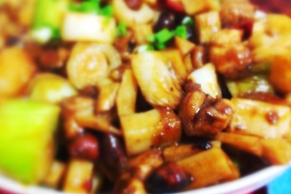 葱味宫保鸡丁(藕丁版)的做法