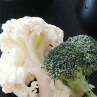 花菜西兰花炒虾仁的做法图解1