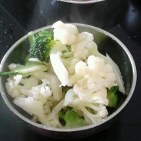 花菜西兰花炒虾仁的做法图解3