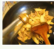 茭白炒肉片的做法图解4