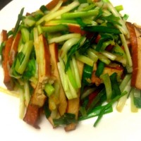超简单下饭菜韭菜炒豆干的做法图解5