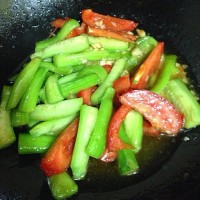 番茄炒丝瓜的做法图解8