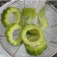 煎酿苦瓜的做法图解4