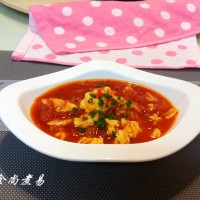 鸡蛋番茄羹的做法图解11
