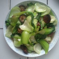 上海青炒香菇的做法图解6