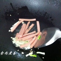 蚝香茭白炒火腿的做法图解5