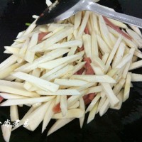 蚝香茭白炒火腿的做法图解6