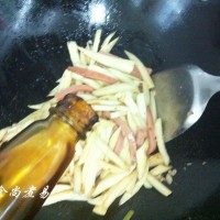 蚝香茭白炒火腿的做法图解9