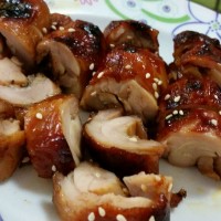 香烤黑椒鸡腿卷的做法图解11