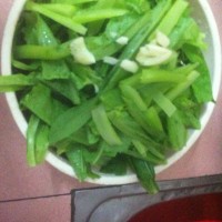 蒜蓉炒香麦菜的做法图解1