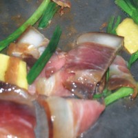 腊肉炒有机花菜的做法图解4