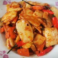 川味泡菜辣炒年糕的做法图解9
