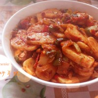 川味泡菜辣炒年糕的做法图解10