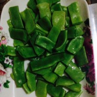 宽豆角炒肉的做法图解2