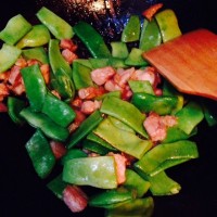 宽豆角炒肉的做法图解3