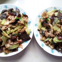 莴笋木耳肉片的做法图解5