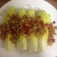 蒜蓉粉丝蒸娃娃菜的做法图解4