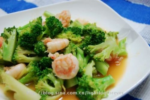 西兰花炒虾仁