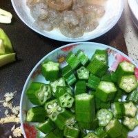 秋葵虾仁