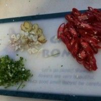 香辣酸豆角炒墨鱼
