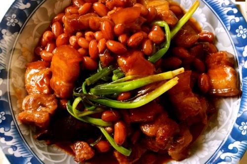 红烧肉扣花生
