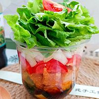 做正宗炸鸡沙拉杯的图片步骤6