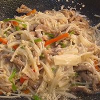 做正宗金针菇炒牛肉的图片步骤6