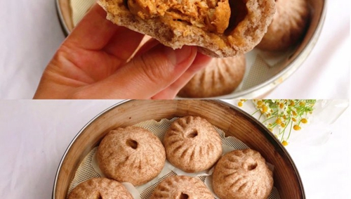 全麦鸡胸肉香菇包子