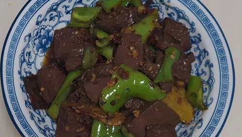 辣炒鸭血