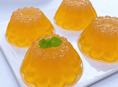 香橙西米果冻布丁