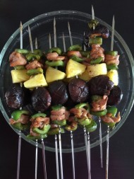 多彩鸡肉串