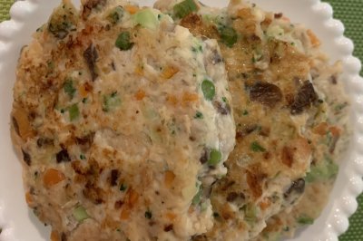 减脂鸡肉鲜虾蔬菜饼