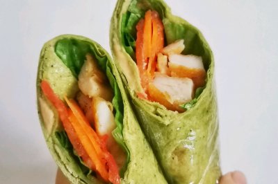 鸡排菠菜卷饼